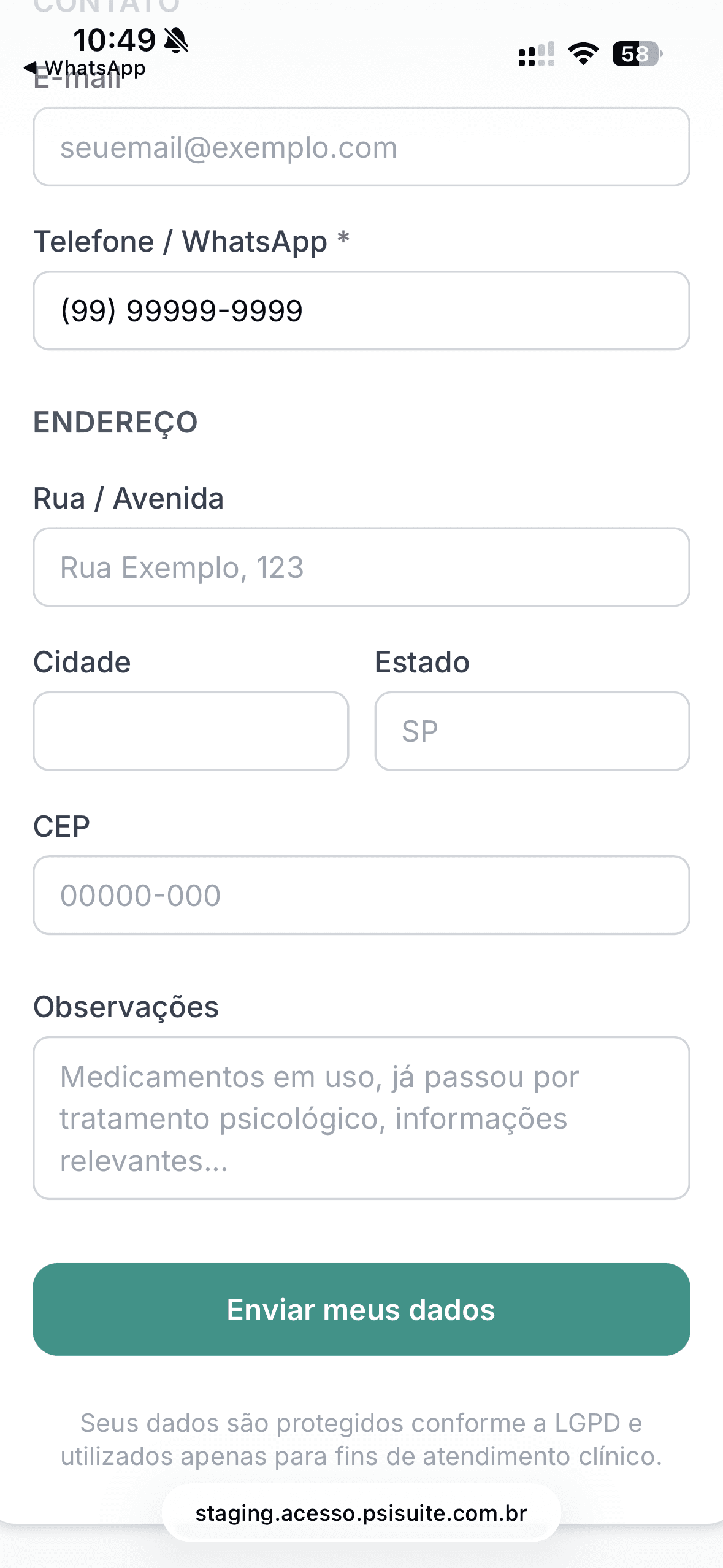 Autoregistro del Paciente — 2
